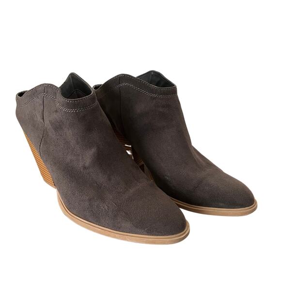 DV by Dolce Vita Gray Suede Lori Mule High Heeled Clogs Size 10 - Picture 2 of 7